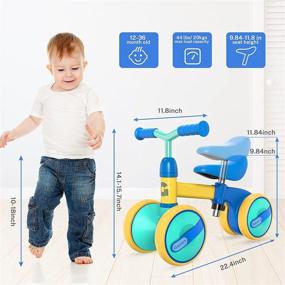 img 3 attached to 🚲 Gonex Baby Balance Bike - Riding Toys for 18-36 Month Old Boys and Girls, Cute Toddler Bike with Adjustable Seat and No Pedal, Ideal First Birthday Gifts