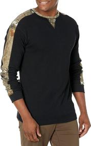 img 1 attached to Staghorn Realtree Sleeve Henley Black Men's Clothing