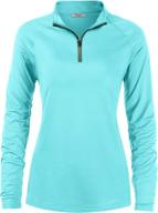 👚 cestyle womens upf 50+ long sleeve pullover: lightweight outdoor hiking & workout tops with 1/4 zip logo