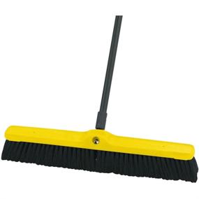 img 1 attached to 🧹 Rubbermaid Commercial Tampico Fiber Plastic Foam Block Medium Floor Sweep, Black - FG9B1000BLA