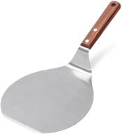 iuaqdp pizza spatula peel shovel cake lifter with wood handle - stainless steel plate holder baking tool for homemade pizza and baking logo