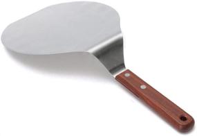 img 3 attached to IUAQDP Pizza Spatula Peel Shovel Cake Lifter with Wood Handle - Stainless Steel Plate Holder Baking Tool for Homemade Pizza and Baking