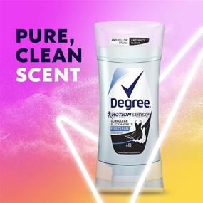 img 2 attached to DEGREE Women's Motion Sense Ultra Clear Black Plus White Invisible Solid Antiperspirant: Pure Celan, 2.6 Oz - Stay Fresh and Invisible All Day!