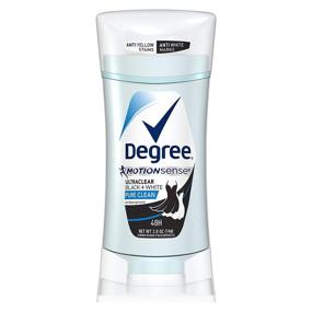 img 4 attached to DEGREE Women's Motion Sense Ultra Clear Black Plus White Invisible Solid Antiperspirant: Pure Celan, 2.6 Oz - Stay Fresh and Invisible All Day!