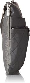 img 2 attached to Baggallini Quilted Horizon Crossbody PewterQuilt Women's Handbags & Wallets for Crossbody Bags