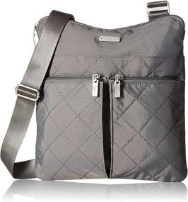 img 4 attached to Baggallini Quilted Horizon Crossbody PewterQuilt Women's Handbags & Wallets for Crossbody Bags