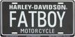 harley davidson fatboy license plate logo