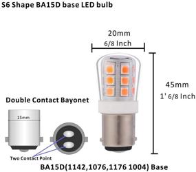 img 3 attached to 🔌 12V Low Voltage BA15D Double Contact Bayonet LED Light Bulb for RV Trailer, Marine, and More - Pack of 4, 2.5W, Warm White 3000K, 330lm, Equivalent to 35W