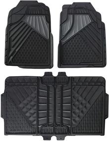 img 4 attached to Go Gear 11179000: Full Size Heavy Duty Black Floor Mats - Premium 4 Piece Set