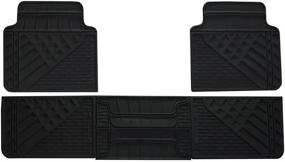 img 1 attached to Go Gear 11179000: Full Size Heavy Duty Black Floor Mats - Premium 4 Piece Set