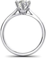 💍 classic 6-prong solitaire simulated diamond engagement ring - sterling silver 2.0 ct - perfect promise bridal wedding ring logo