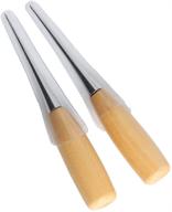 🔨 premium wood handle awl set - 2pcs alloy steel craft repair tools for diy crafts & cloth scratch awl projects logo