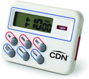 img 1 attached to CDN Digital Timer and Clock with Memory Function, 6.8 x 4.5 x 0.9 inches, Cream