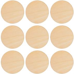 img 2 attached to 🔨 80-Piece 4 Inch Unfinished Wood Circles for Crafts, Door Design, Christmas Decor, Coasters, DIY Home Decor – SKPPC Wooden Cutouts