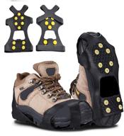 👞 ice and snow traction cleats: slip-resistant ice cleats for shoes and boots - carryown ice spikes crampons (s, m, l, xl) логотип