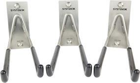 img 3 attached to 🔗 Pack of 3 Stainless Steel Long Double Hook for Pegboard – System X SVS 036-3, 6 Inches Long