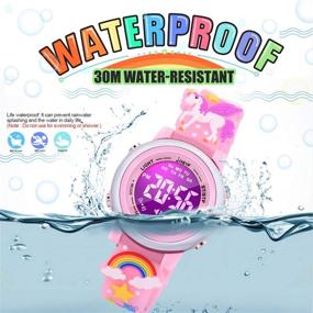 img 1 attached to VAPCUFF 3D Cartoon Waterproof Watches with Alarm for Girls - Best Toys Gifts for Girls Age 3-10: Improved SEO