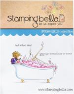 stylish stamp: stamping bella uptown girl bubbles loves her bubbly cling rubber stamp, 6.5 x 4.5 logo