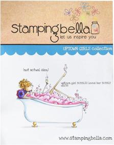 img 2 attached to Stylish Stamp: Stamping Bella Uptown Girl Bubbles Loves Her Bubbly Cling Rubber Stamp, 6.5 x 4.5