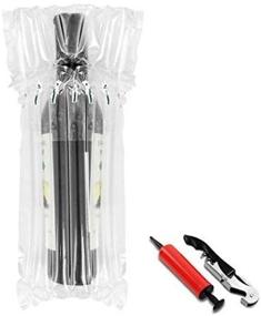 img 3 attached to Wine Bottle Protector Bags 18 Pack with Air Pump: Leakproof Glass Travel Sleeves for Safe Transport, Complete with Air Filled Column Cushioning and a Wine Opener