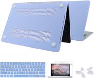 🔵 utryit serenity blue case for macbook pro 13 inch 2016-2018, a1989 a1706 a1708, hard shell laptop cover with keyboard skin for apple macbook pro 13" with/without touch bar, touch id logo