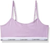 calvin klein girls' cotton training bra bralette with adjustable straps, 2 pack - ultimate comfort and support for young girls logo