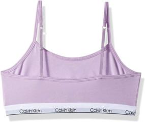 img 2 attached to Calvin Klein Girls' Cotton Training Bra Bralette with Adjustable Straps, 2 Pack - Ultimate Comfort and Support for Young Girls