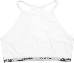 img 3 attached to Calvin Klein Girls' Cotton Training Bra Bralette with Adjustable Straps, 2 Pack - Ultimate Comfort and Support for Young Girls