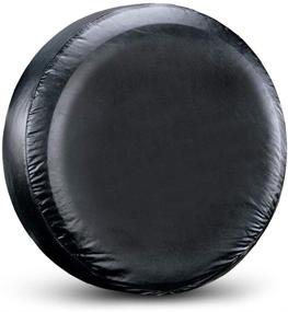 img 4 attached to 🚗 Waterproof Dust-Proof PVC Leather Spare Tire Cover - Ideal Fit for SUV, Jeep, RV, Trailer, Truck (14" Diameter: 23.62" - 27.16")