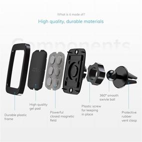 img 3 attached to 📱 WUTEKU Magnetic Cell Phone Holder Kit for Car - Universal Compatibility & Efficient Vent Mount - Ideal for iPhone XR XS X 8 7, Galaxy S10 S9 S8 & More - Trusted Choice of Pro Drivers