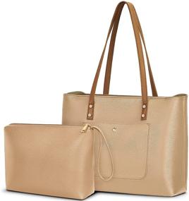 img 4 attached to Handbags Waterproof Durable Leather Shoulder Women's Handbags & Wallets for Totes