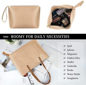 img 2 attached to Handbags Waterproof Durable Leather Shoulder Women's Handbags & Wallets for Totes