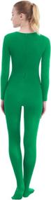 img 3 attached to 👗 Flexible and Stylish Unisex Full Body Unitard: SUPRNOWA's Long Sleeve Spandex Crew Neck Unitard