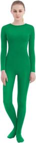 img 4 attached to 👗 Flexible and Stylish Unisex Full Body Unitard: SUPRNOWA's Long Sleeve Spandex Crew Neck Unitard