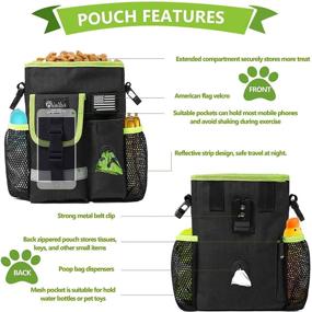 img 2 attached to 🐶 BRIVILAS Dog Treat Pouch - Multi-Purpose Portable Training Bag for Small to Large Dogs with Adjustable Waistband, Poop Bag Dispenser - Ideal for Walking and Hiking