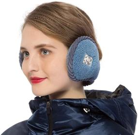 img 3 attached to Adjustable Cashmere Surblue Earwarmer with Earmuffs
