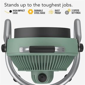 img 3 attached to 💨 Powerful Vornado 293 Air Circulator Shop Fan - Green: The Ultimate Heavy-Duty Cooling Solution