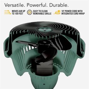 img 2 attached to 💨 Powerful Vornado 293 Air Circulator Shop Fan - Green: The Ultimate Heavy-Duty Cooling Solution