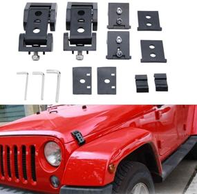img 4 attached to 🔒 Enhance Safety & Style: SOYAVISION Black Aluminum Hood Latches for 2007-2018 Jeep Wrangler JK JKU - Reliable Car Accessories