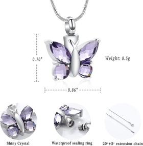 img 3 attached to 🦋 Butterfly Cremation Necklace: A Beautiful Memorial Keepsake for Your Beloved's Ashes