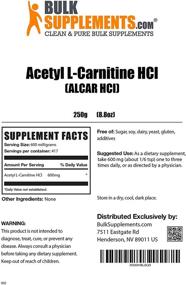 img 3 attached to 💡 BulkSupplements.com ALCAR HCl (Ацетил L-Карнитин HCl) - Улучшенные когнитивные добавки - Порошок L-Карнитина (250 грамм - 8.8 унций)