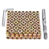 🔩 pgmj 80 pieces m8 wood inserts bolt: high-quality fastener connectors for wood furniture - hex socket drive, m8x15mm logo