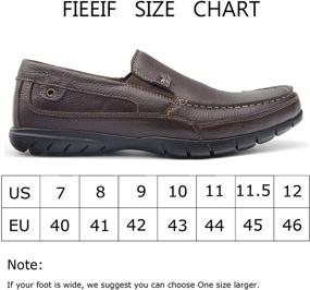 img 3 attached to 👞 Ultimate Comfort and Durability: FIEEIF Handsewn Moccasin Men's Shoes