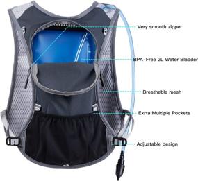 img 1 attached to Sharkborough NODLAND Hydration Backpack: Lightweight 15L Running Vest for Hiking, Cycling & Backpacking - Ideal for Men and Women