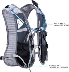 img 2 attached to Sharkborough NODLAND Hydration Backpack: Lightweight 15L Running Vest for Hiking, Cycling & Backpacking - Ideal for Men and Women