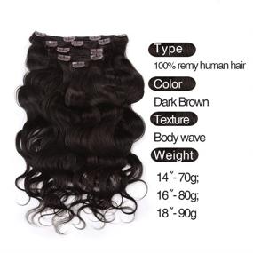 img 3 attached to Body Wave Extensions Human Brown