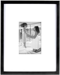 img 4 attached to 🖼️ MCS East Village Frames with 11x14-2 4x6 mats in Black, 4x6