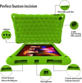 img 2 attached to 📱 10-inch Tablet Kids Case, DJ&amp;RPPQ Lightweight Shockproof Covers for Latest Model 10-inch Tablet (9th/7th/5th Generation) - Green