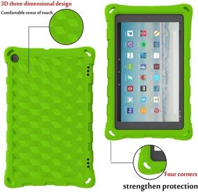img 1 attached to 📱 10-inch Tablet Kids Case, DJ&amp;RPPQ Lightweight Shockproof Covers for Latest Model 10-inch Tablet (9th/7th/5th Generation) - Green
