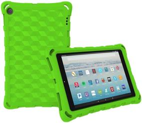 img 4 attached to 📱 10-inch Tablet Kids Case, DJ&amp;RPPQ Lightweight Shockproof Covers for Latest Model 10-inch Tablet (9th/7th/5th Generation) - Green